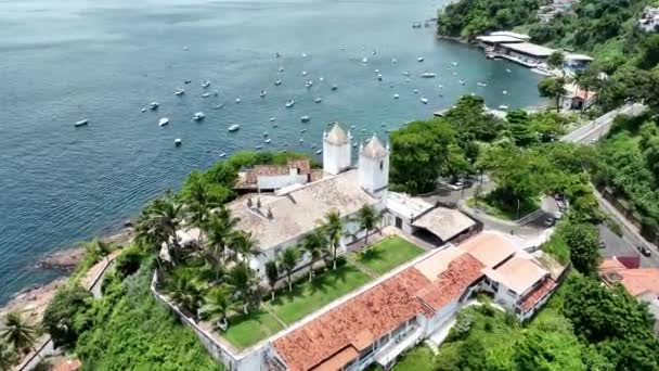 Chiesa Sant Antonio Salvador Bahia Brasile Paesaggio Viaggio Sfondo Del — Video Stock