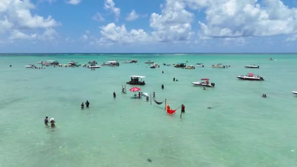 Scène Plage Maragogi Dans Alagoas Brésil Paysage Touristique Antilles Paysages — Video