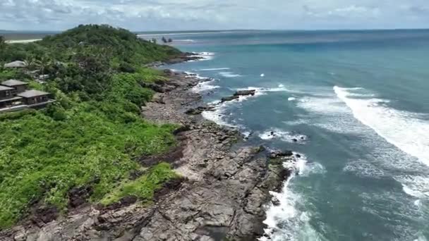 Muschelstrand Bei Itacare Bahia Brasilien Tourismuslandschaft Natur Hintergrund Reiselandschaft Urlaubsziele — Stockvideo