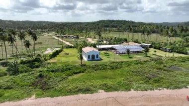 Alagoas Brezilya 'daki Sao Miguel Dos Milagres Kilisesi. Ünlü kilise. Doğa manzarası. Arka plan sahnesi. Seyahat belgesi. Sao Miguel Dos Milagres Alagoas.