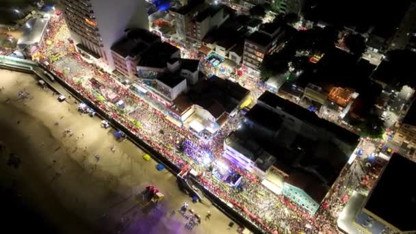 Carnavalsfeest Salvador Bahia Brazilië Carnaval Landschap Achtergrondinformatie Toerisme Bestemming Metropole — Stockvideo