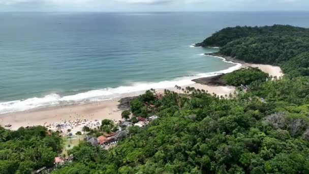 Plaża Tiririca Itacare Bahia Brazylia Krajobraz Turystyczny Kontekst Natury Krajobraz — Wideo stockowe
