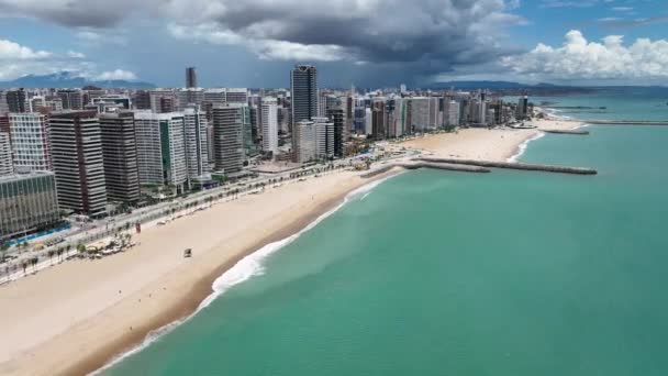 Sea Shore Fortaleza Ceará Brasil Centro Cidade Urban Cityscape Paisagem — Vídeo de Stock