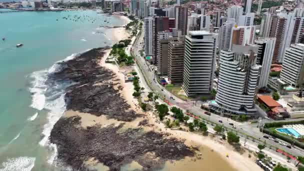 Paisaje Playa Fortaleza Ceara Brasil Downtown City Urban Cityscape Paisaje — Vídeos de Stock