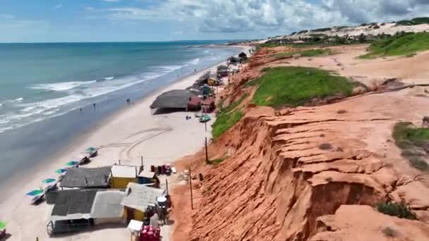 Spiaggia Canoa Rotta Fortaleza Ceara Brasile Bay Water Coastline Viaggi — Video Stock