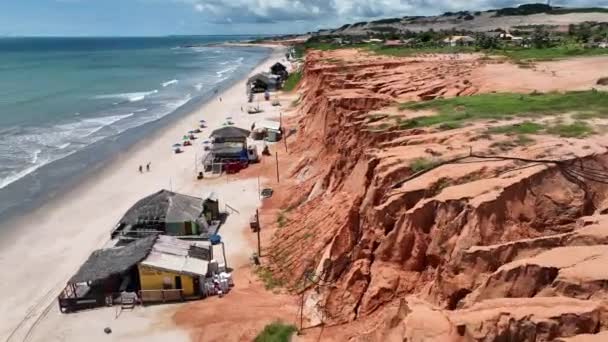 Playa Canoa Rota Fortaleza Ceara Brasil Bay Water Coastline Coast — Vídeos de Stock