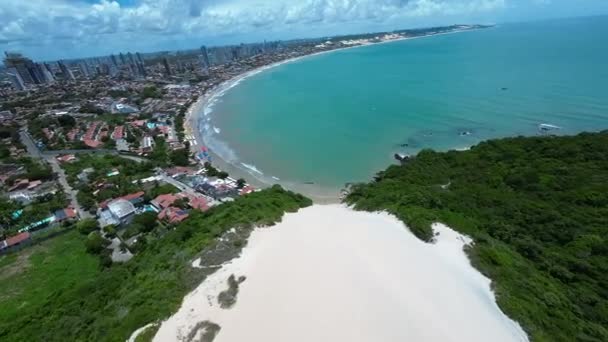 Риу Гранди Норти Бразилия Береговая Линия Залива Путешествия Пейзаж Отпуска — стоковое видео