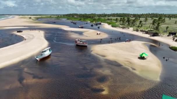 Río Punau Río Fogo Río Grande Norte Brasil Paisaje Fluvial — Vídeos de Stock