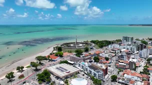 Slavný Hotel Joao Pessoa Paraiba Brazílie Pozadí Pláže Pobřežní Krajina — Stock video