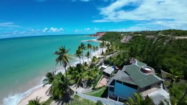 Παραλία Tabatinga Στο Joao Pessoa Στην Paraiba Της Βραζιλίας Εξωτερικό — Αρχείο Βίντεο