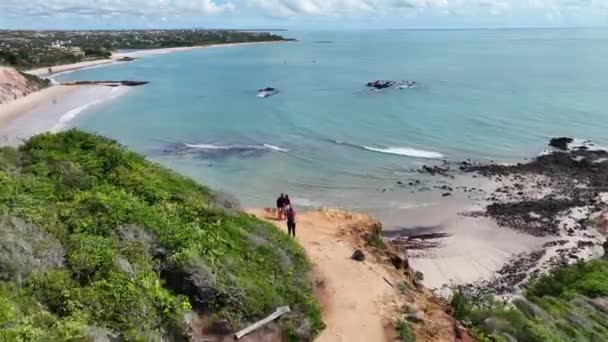 Praia Coqueirinho João Pessoa Paraíba Brasil Paisagem Livre Praia Natureza — Vídeo de Stock