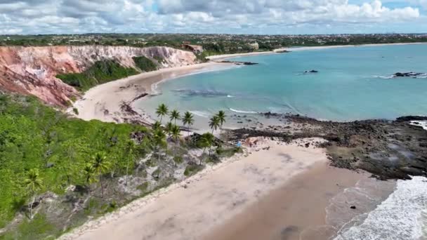Praia Tabatinga Conde Paraíba Brasil Paisagem Praia Destino Viagem Fundo — Vídeo de Stock