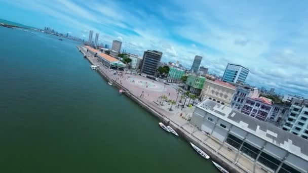 Plac Zero Recife Pernambuco Brazylia Krajobraz Miejski Śródmieście Dzielnica Miejska — Wideo stockowe