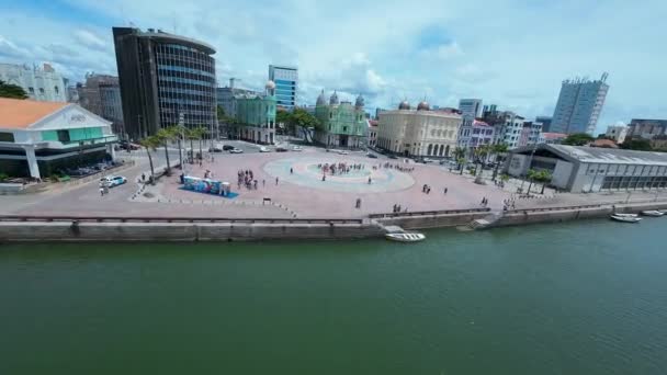 Ground Zero Square Recife Pernambuco Brasile Paesaggio Urbano Paesaggio Urbano — Video Stock