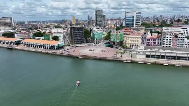 Historisches Zentrum Von Recife Pernambuco Brasilien Stadtlandschaft Stadtkreis Hintergrund Innenstadt — Stockvideo