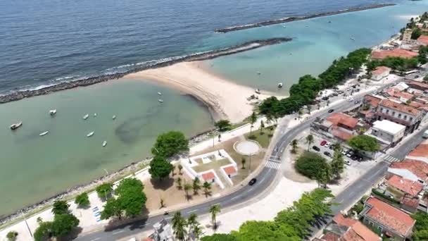 Beach Scenery Olinda Pernambuco Brazil Cityscape Landscape Urban District Downtown — Stock Video