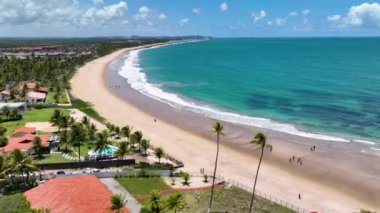 Pernambuco Brezilya 'daki Tavukların Limanı' nda Cupe Plajı. Egzotik Körfez Suyu. Doğa manzarası. Paradisiac Manzarası. Seyahat güzergahı. Pernambuco Brezilya 'daki Tavukların Limanı' nda Cupe Plajı.