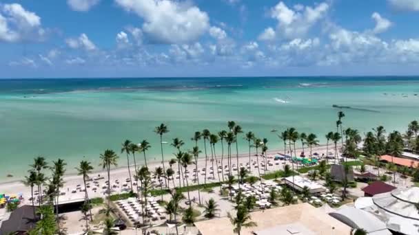 Tropical Beach Maragogi Alagoas Brazil Tourism Landscape Caribbean Background Travel — Stock Video