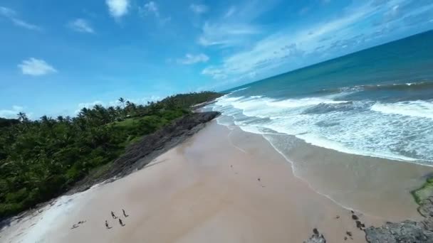 Spiaggia Tiririca Itacare Bahia Brasile Turismo Paesaggio Sfondo Naturale Paesaggio — Video Stock