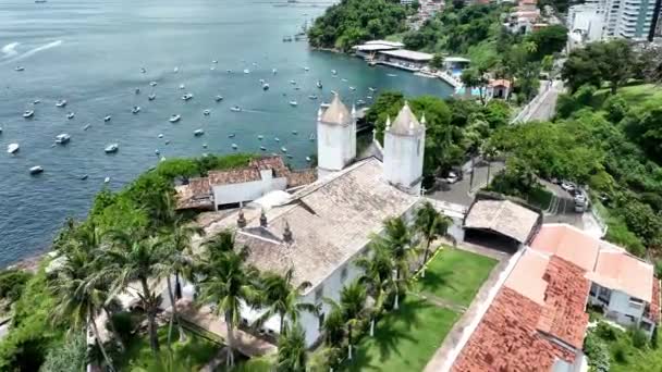 Kostel Svatého Antonia Salvadoru Bahii Brazílie Cestovní Krajina Pozadí Centra — Stock video