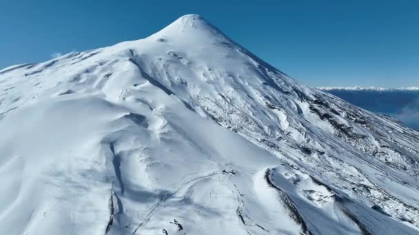 Osorno Vulcan Osorno Los Lagos Şili Volkan Manzarası Gökyüzü Bulutları — Stok video
