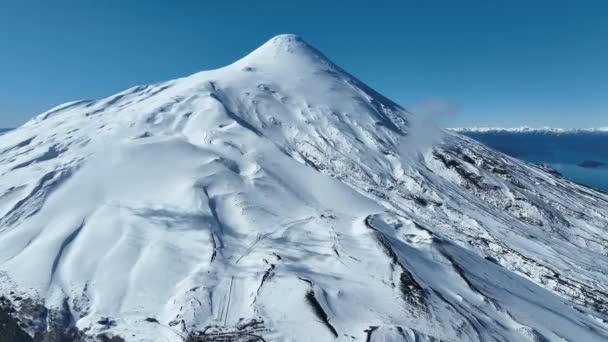 Vulkan Osorno Bei Puerto Montt Los Lagos Chile Vulkanlandschaft Vulkanischer — Stockvideo