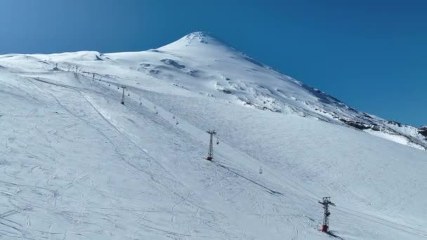 Skistation Osorno Volcan Puerto Varas Chile Schneeberge Skizentrum Puerto Varas — Stockvideo