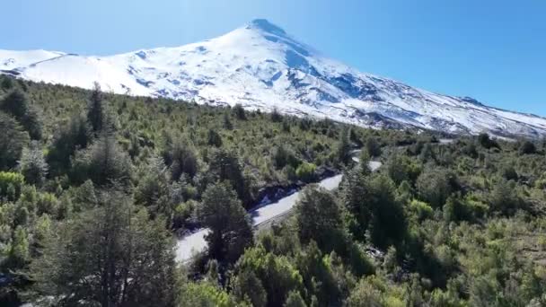 Osorno Vulcan Osorno Ban Los Lagos Chilében Vulkántáj Vulkanikus Háttér — Stock videók