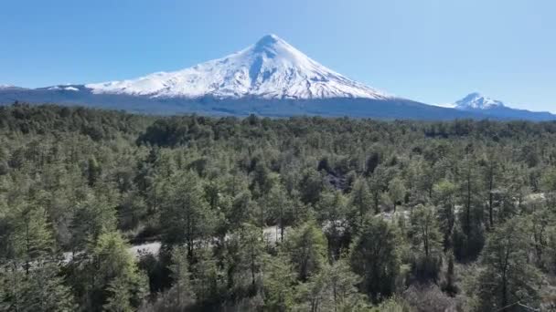 Volcán Osorno Lago Llanquihue Los Lagos Chile Paisaje Del Volcán — Vídeo de stock