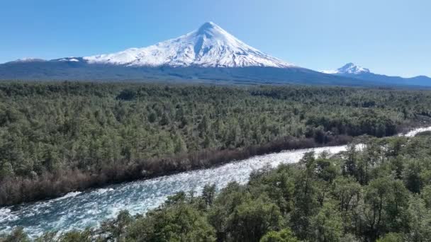 Volcan Osorno Puerto Varas Los Lagos Cile Vulcano Paesaggio Sfondo — Video Stock