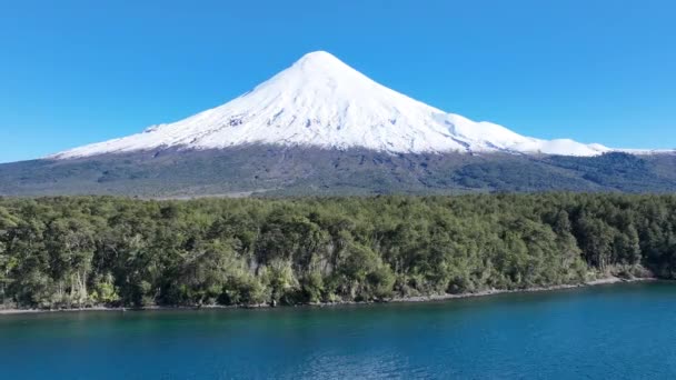 Osorno Vulcano Osorno Los Lagos Cile Vulcano Paesaggio Sfondo Nuvole — Video Stock