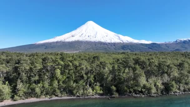 Volcan Osorno Puerto Varasban Los Lagos Chilében Vulkántáj Égi Felhők — Stock videók