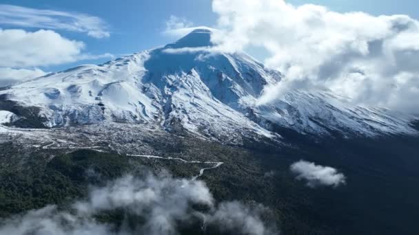 Osorno Vulkán Puerto Varasban Los Lagos Chilében Vulkántáj Égi Felhők — Stock videók
