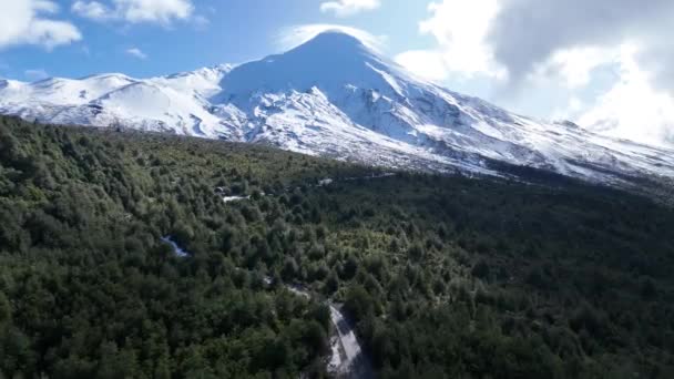 Volcán Osorno Osorno Los Lagos Chile Paisaje Del Volcán Cielo — Vídeo de stock