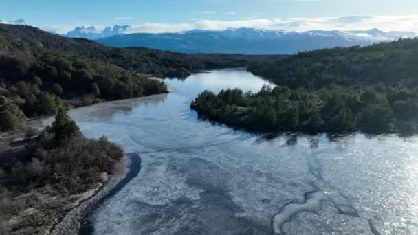 Parque Nacional Torres Del Paine Puerto Natales Chile Montanhas Nevadas — Vídeo de Stock