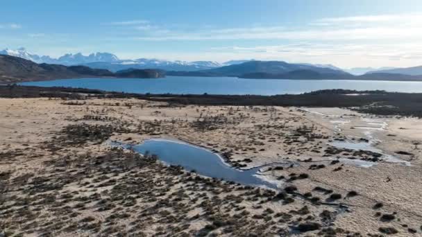 Λίμνη Παταγονία Στο Torres Del Paine Στην Antartica Της Χιλής — Αρχείο Βίντεο