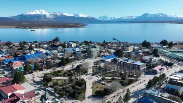 Magallanes Şili Nin Puerto Natales Sahil Kenti Antarktika Manzarası Açık — Stok video