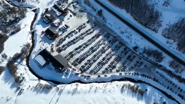 Skistation Ushuaia Ende Der Welt Argentinien Schneeberge Skizentrum Das Ende — Stockvideo