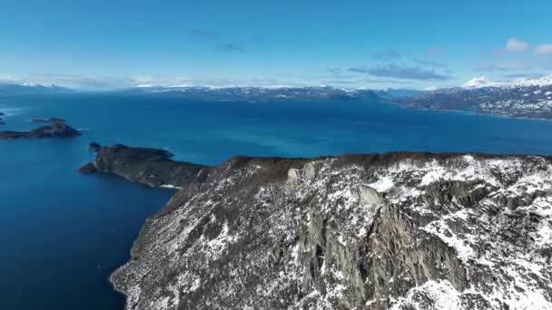 位于阿根廷Tierra Del Fuego Ushuaia的Beagle频道 冰河景观 Tierra Del Fuego阿根廷 冬季背景 Beagle — 图库视频影像