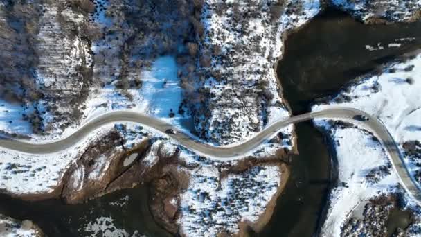 Ushuaia Daki Ulusal Park Arjantin Sonunda Karlı Dağlar Buzul Manzarası — Stok video