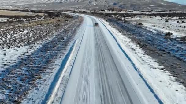 Rural Road Calafate Patagonien Argentina Naturlandskab Rejsebaggrund Patagonien Argentina Bedøvelse – Stock-video