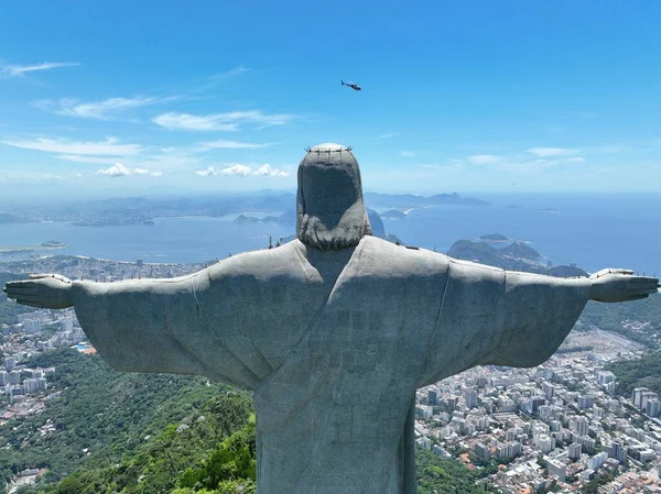 Christ Redeemer Corcovado Mountain Rio Janeiro Brazil Mountains Corcovado Skyline — Stock Photo, Image