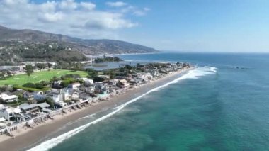California, Los Angeles 'ta Malibu' da. Coast City Peyzajı. Sahil Arkaplanı. Malibu Los Angeles 'ta, Kaliforniya' da..