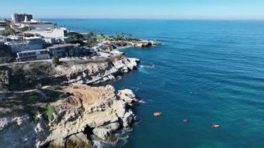 San Diego 'da La Jolla, Kaliforniya' da. Coast City Peyzajı. Seascape Sahili. La Jolla San Diego 'da Kaliforniya' da.