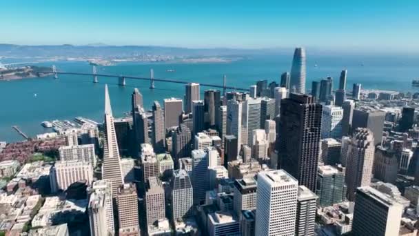 Financial District San Francisco California États Unis Downtown City Skyline — Video