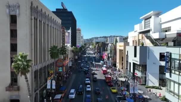 Hollywood Boulevard Los Angeles Californië Verenigde Staten Hollywood Boulevard Landschap — Stockvideo