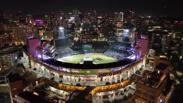 San Diego Kaliforniya Daki Petco Park Megalopolis Şehir Merkezi Futbol — Stok video