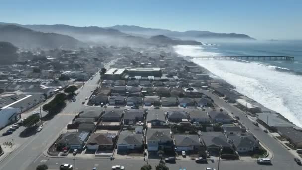 Coastline View Pacifica California Estados Unidos Natureza Fundo Viagem Paisagem — Vídeo de Stock