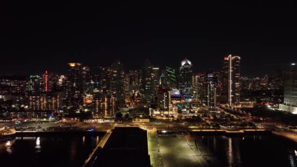 San Diego Şehir Merkezinde San Diego Kaliforniya Highrise Nşaat Mimarisi — Stok video