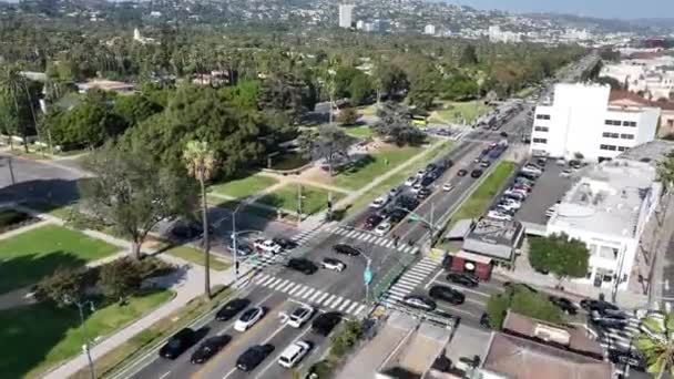 Beverly Gardens Park Beverly Hills Los Angeles Amerika Serikat Lingkungan — Stok Video